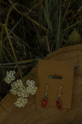 Red Oyster Shell Earrings