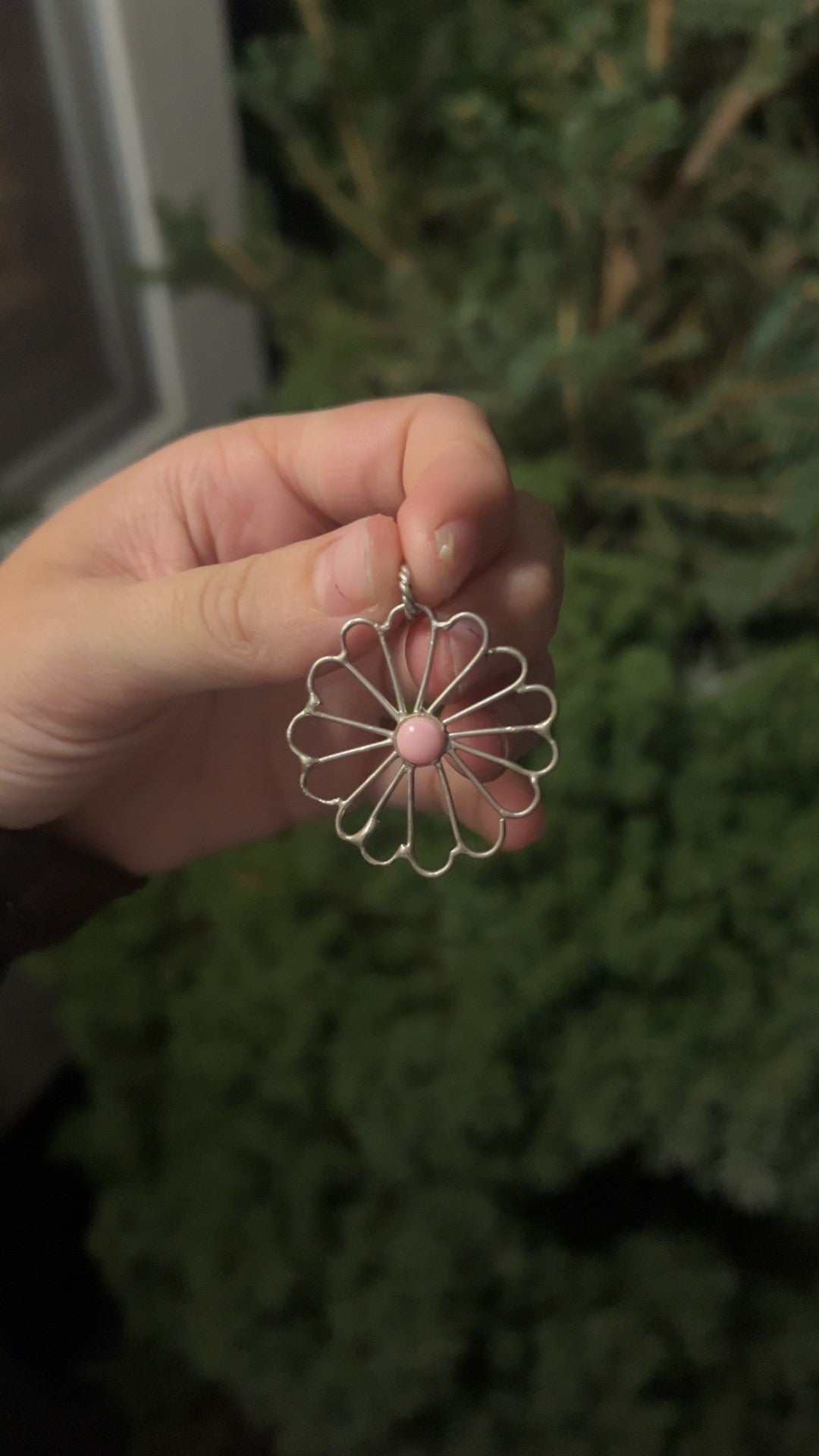 Pink Conch Flower Pendant