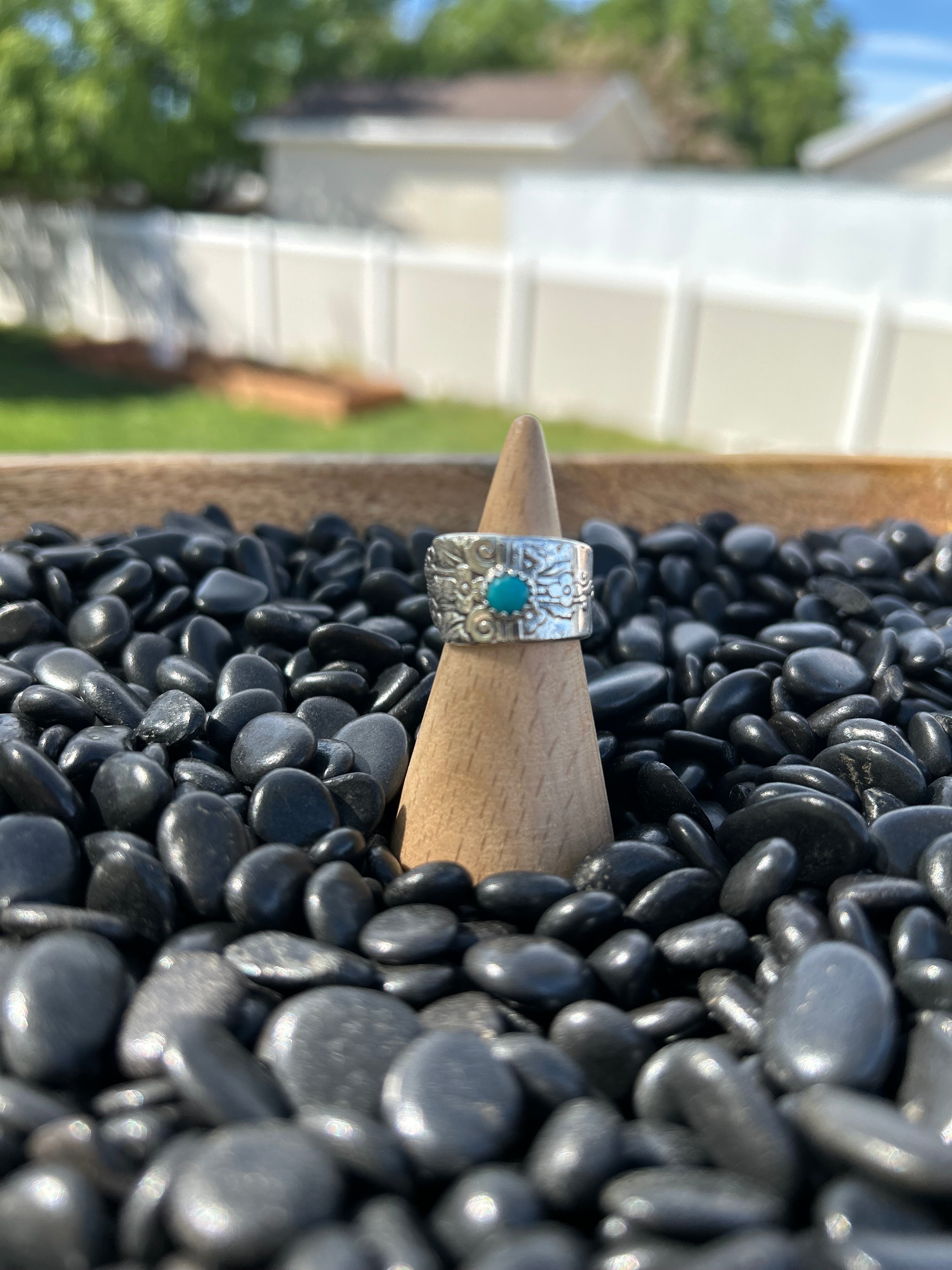 Blue Sky Spoon Ring