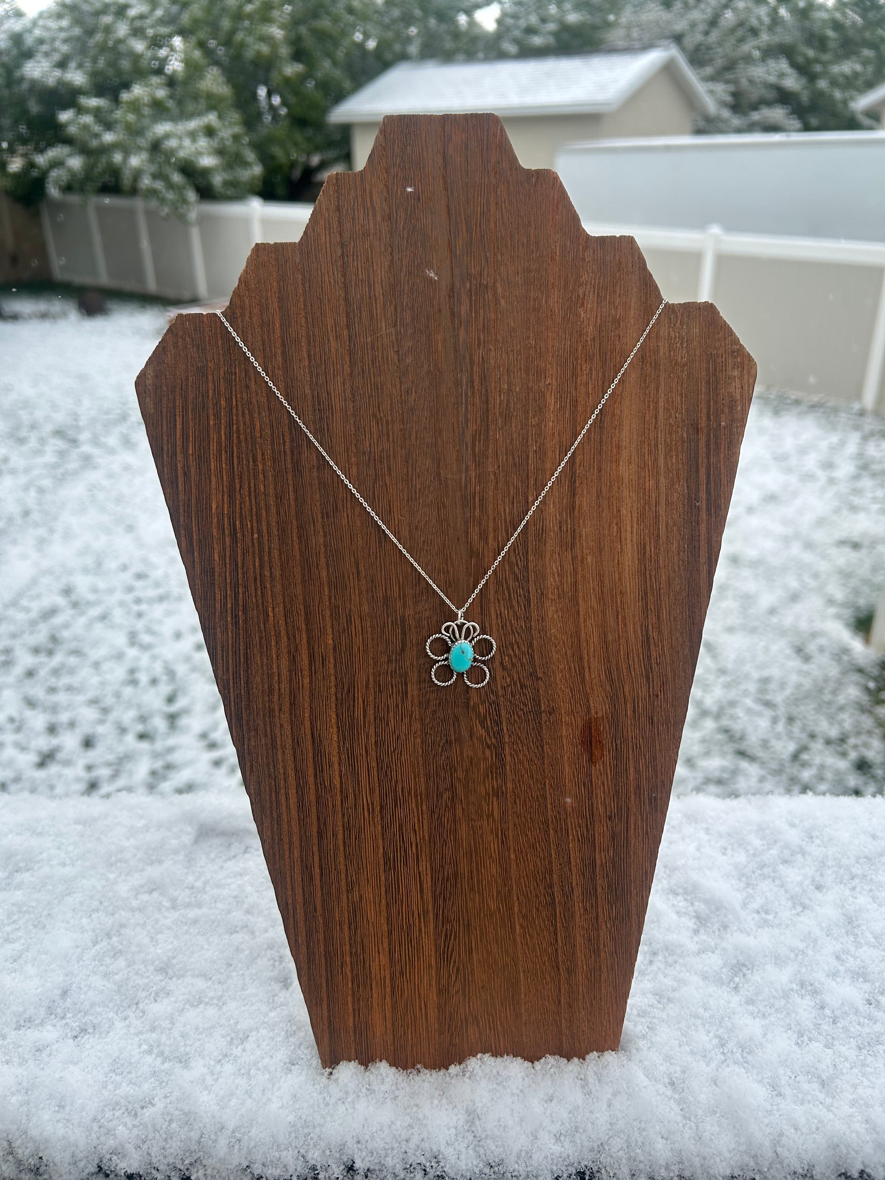 Turquoise Butterfly Bloom Necklace