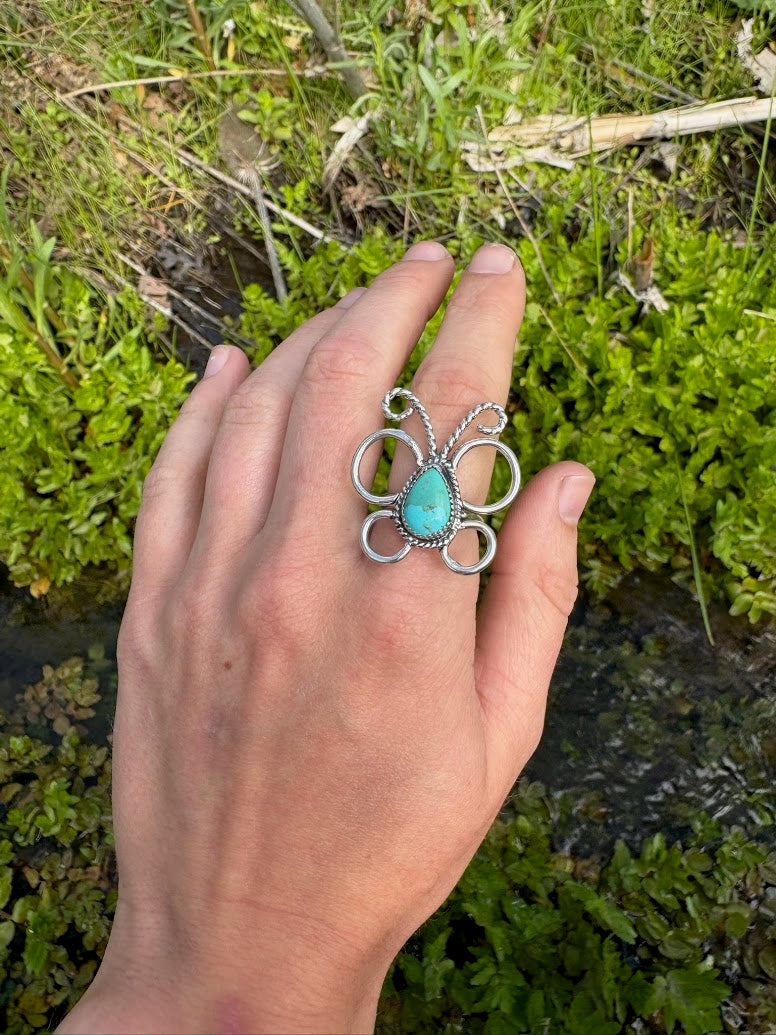 Turquoise Butterfly Ring
