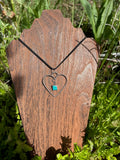 Turquoise Hanging Heart Necklace