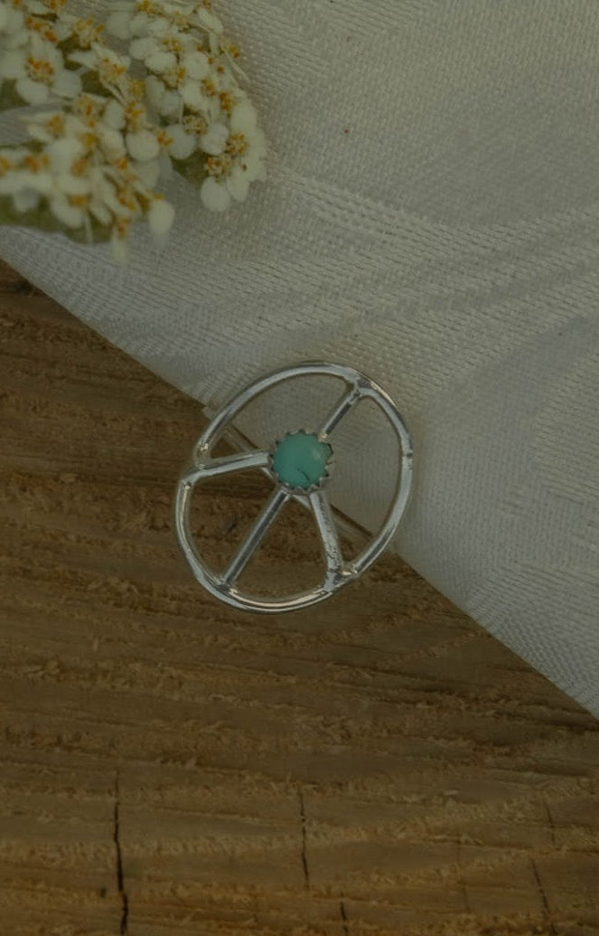 Turquoise Peace Sign Ring