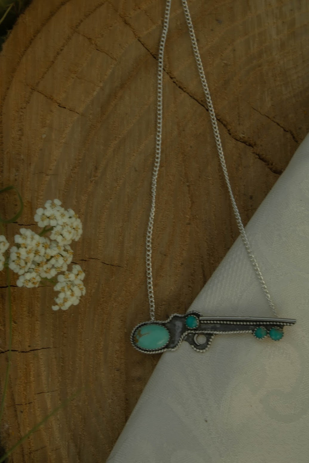 Turquoise Shotgun Necklace